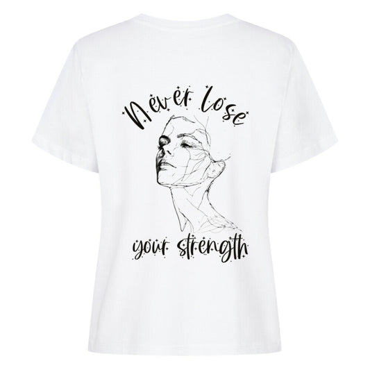 Rückenansicht weißes Shirt mit Druck